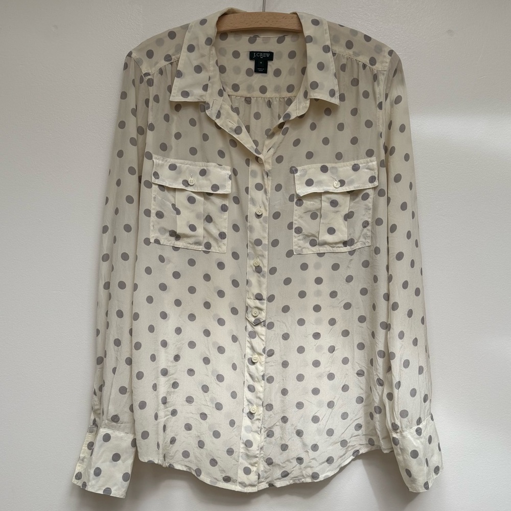 J. Crew Silk Button Up Shirt